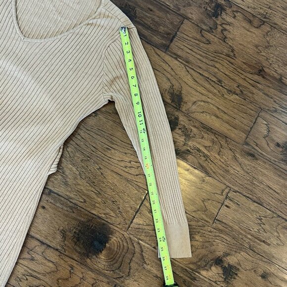 Sofia Vergara Dress Women's XXXL Tan Ribbed Midi Cut Out Back Opening 3X Plus - Picture 9 of 16